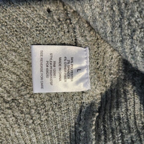 Pinque Design Studio Chenille Sweater Sage Green V-Neck Criss Cross Back Large - Picture 8 of 8